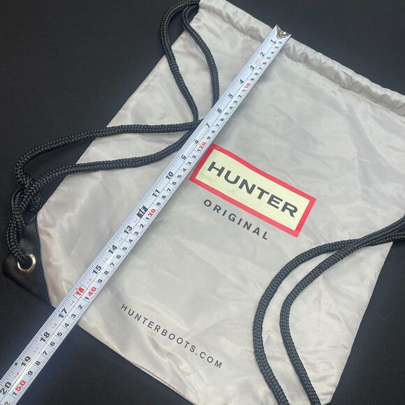 ~ HUNTER Backpack Lightweight Strong Nylon Drawstring Cinch Adjustable Gray Blk - Picture 8 of 15